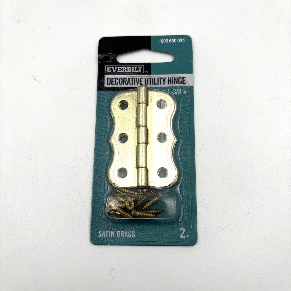 Everbilt Decorative Utility‎ Hinge Satin Brass 2 Piece